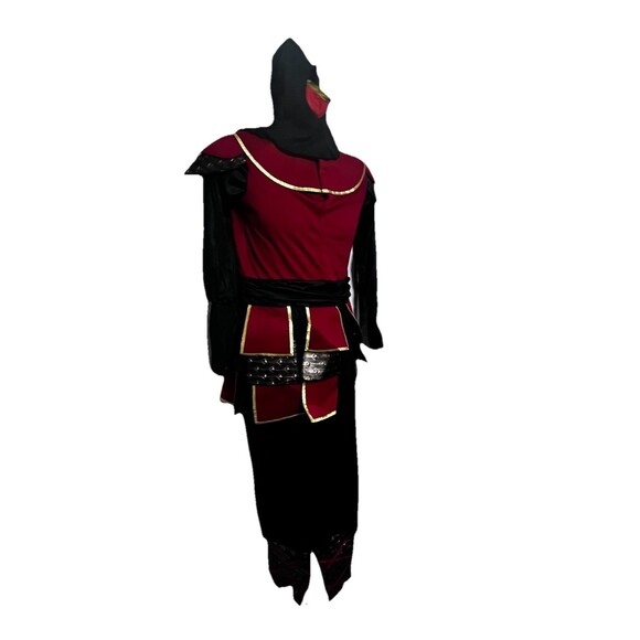Spirit Halloween Samurai Warrior Costume Child Large 12-14 Red Black Armor EUC - Picture 2 of 10